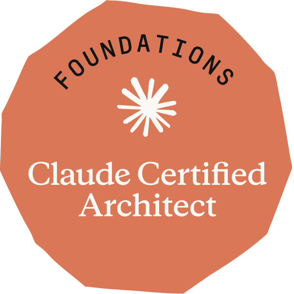 Бейдж сертифікації Claude Certified Architect – Foundations